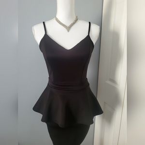 Wet Seal black peplum dress size small